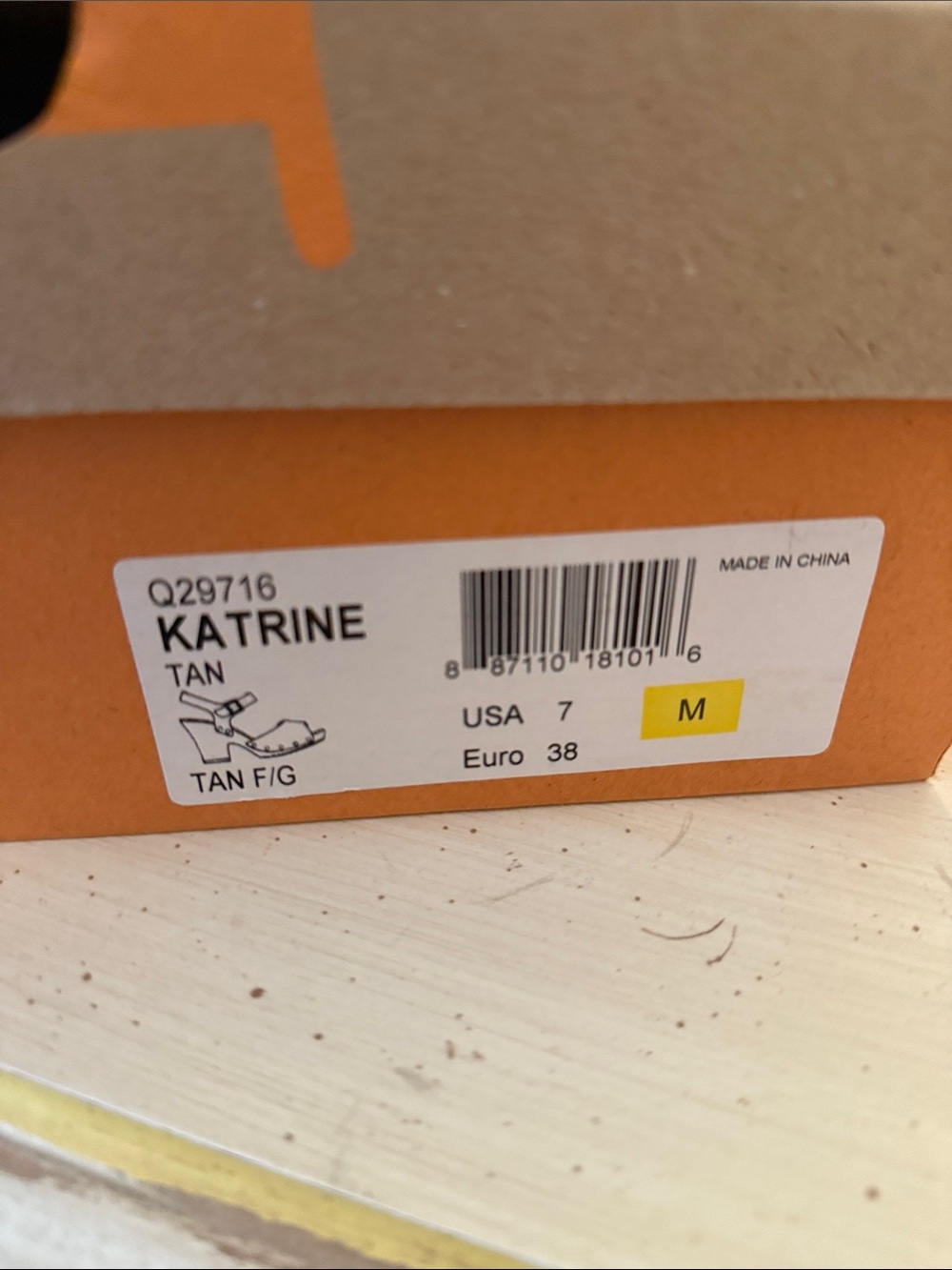 Kork Ease Katrine Tan Leather Platform Sandals with Buckle Strap- size 7 - Picture 4 of 5